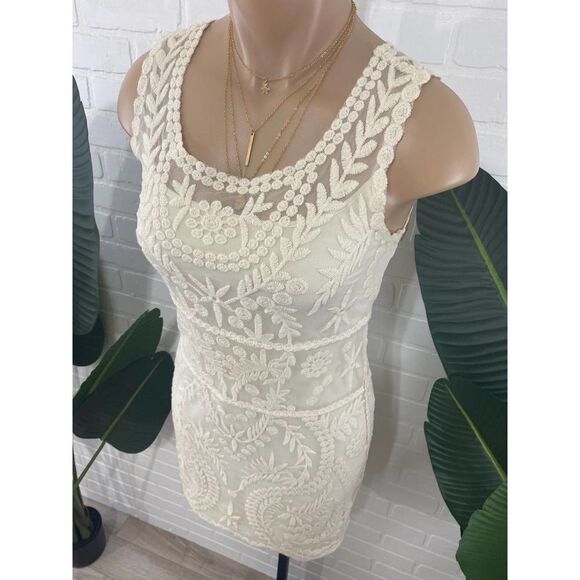 Express embroidered lace mini dress - Picture 2 of 8